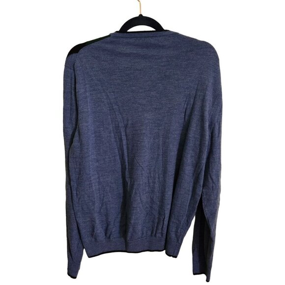 Brooks Brothers St. Andrews Links 100% Saxxon Wool Argyle Sweater Size L - Picture 2 of 3